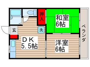 東宮前ハイツの物件間取画像